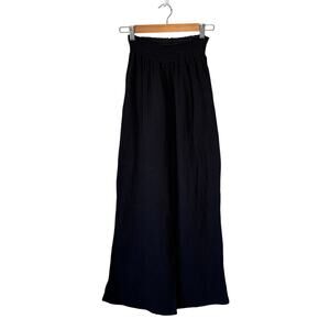 Michael Stars Pull On Wide Leg Crop Pants Size S Gray Linen Blend Feel Summer